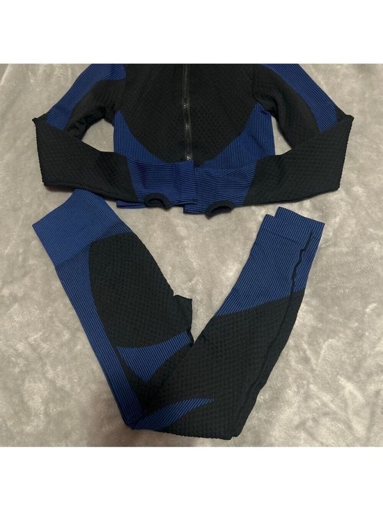 FUYUKAI SPORT Pants - Women's FUYUKAI SPORT Leggings Set S Blue Black